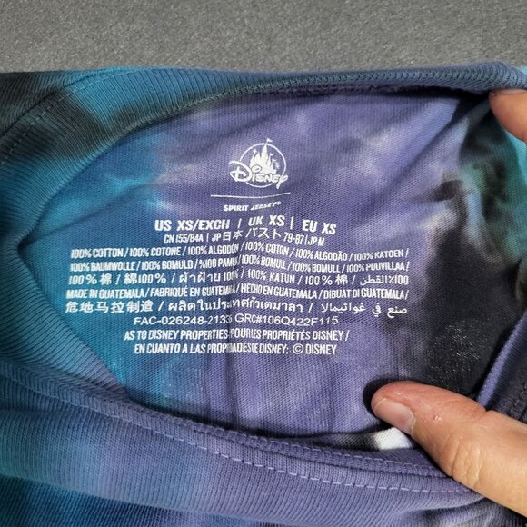 DISNEY Spirit Jersey HAUNTED MANSION Tie Dye Purple Blue Black SZ XS - Picture 7 of 9